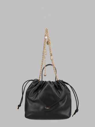 Chlo&eacute; Womens Shoulder Bag Icons Black Leather