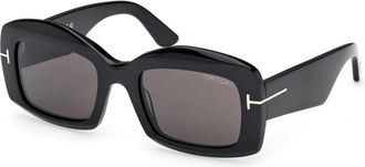 Tom Ford Venetia Zonnebril - Dames - Zonnebrillen - Zwart - 53 MM - Accessoires