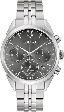 Bulova Sutton Chronograph Bracelet Watch, 41mm in Silver at Nordstrom Rack