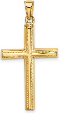 Diamond2Deal 10k Yellow Gold Polished Cross Pendant