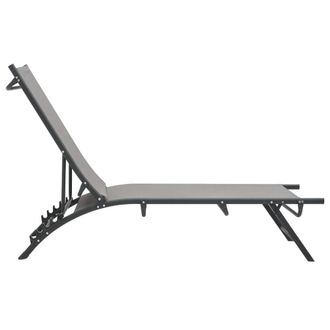 Berkfield Home Sun Loungers 2 pcs Textilene & Steel in Grey