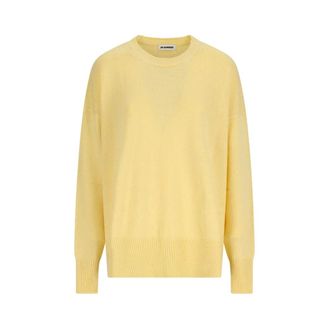 Jil Sander Jersey de punto con cuello redondo - Knitwear - Mujer - Amarillo - XS