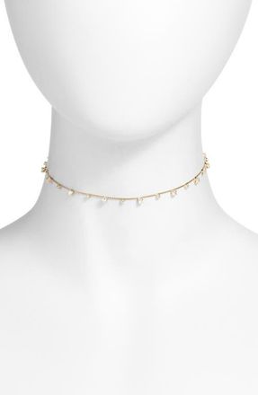 CHILD OF WILD Crystal Dust Cubic Zirconia Choker Necklace in Gold at Nordstrom
