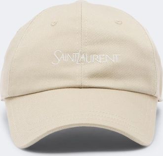 Saint Laurent Logo cotton gabardine baseball cap