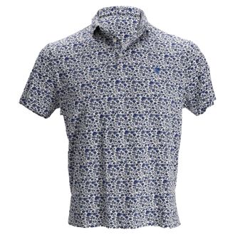 Ralph Lauren Polo Ralph Lauren Custom Slim Polo Shirt met bloemenprint in blauw katoen