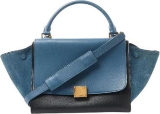 Celine Pre-owned Handbags, female, Blue, Size: ONE SIZE Pre-owned Trapeze 2-Way Handbag