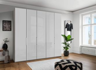 Wiemann Drehtürenschrank »Monaco, Kleiderschrank, Schrank, Wäscheschrank, mit edler Glasfront« 2 Breiten, 2 Höhen 216/236 cm auswählbar, MADE IN GERMANY, hoch