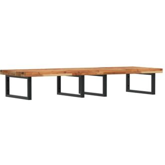 vidaXL Estante De Lavabo De Pared Acero Y Madera Maciza De Acacia Vidaxl