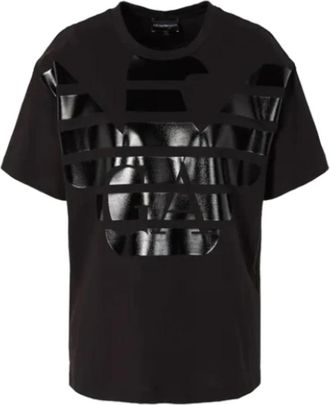 Emporio Armani Zwart kort T-shirt 6R2T7V2Jidz 0999 - Heren - T-shirts - Zwart - XS - Tops