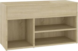 vidaXL Zapatero Madera Contrachapada Roble Sonoma 80x30x45 Cm Vidaxl