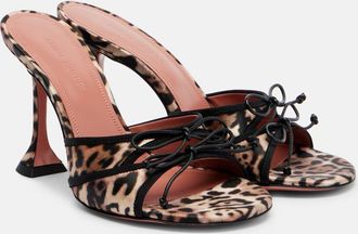 Amina Muaddi Eleonora leopard-print mules