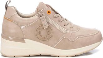 Xti Womens Wedge Trainer Sneakers In Beige