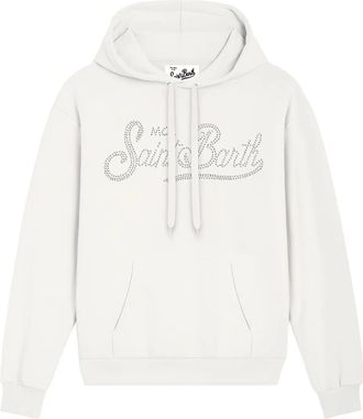 MC2 Saint Barth Virginia hoodie met stras print - Wit