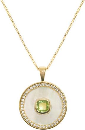 Freya Rose Peridot Mother of Pearl Necklace at Nordstrom, Size 9.25