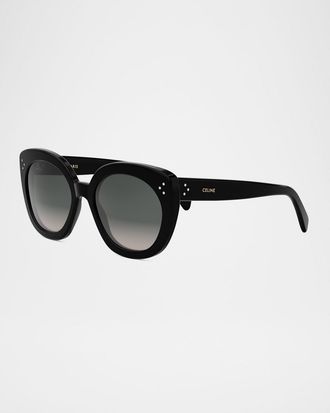Celine Bold 3 Dots Acetate Butterfly Sunglasses