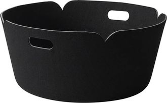 MUUTO Restore Runder Aufbewahrungskorb, schwarz