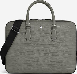 Montblanc Aktentasche aus Leder in Rindenoptik 4810 Thin