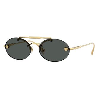 Versace Oval Sunglasses - female - Versace - Sunglasses - Yellow - 56 MM - Accessories