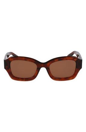 Longchamp Heritage 50mm Cat Eye Sunglasses in Textured Brown at Nordstrom Rack