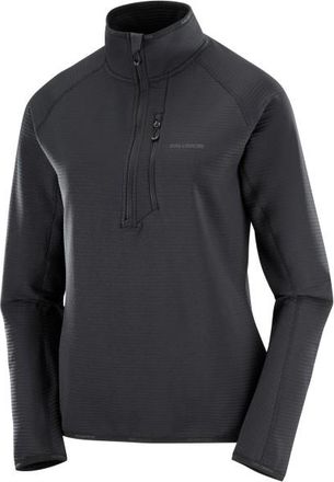 Salomon Essential Lightwarm Half Zip Fleecepullover f&uuml;r Damen | grau