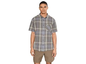 Mountain Hardwear Cottonwoodtm Lite Short Sleeve Shirt Mens T Shirt Tierra Friction Plaid : 2XL, Hemp