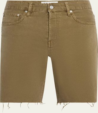 Frame Denim Mens Relaxed Raw Hem Shorts