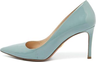 Prada patent leather pointed-toe pumps - Blue