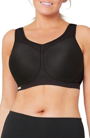 Glamorise High Impact Seamless Underwire Sports Bra in Black Sport at Nordstrom, Size 36Dd