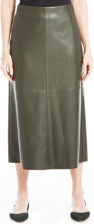 Max Studio Faux Leather A-Line Skirt in Loden at Nordstrom Rack, Size X-Small