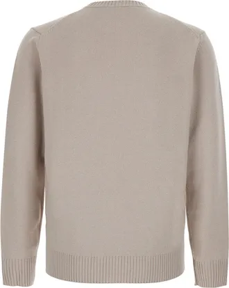 KANGRA Crew Neck Knit Sweater - White