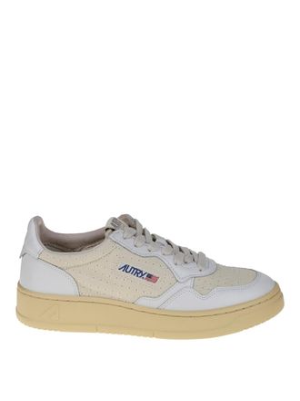 Autry Leather sneakers with canvas insert and logo