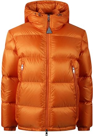 Moncler Orange Quilted Hood Jacket