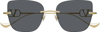 Valentino Sunglasses Vg0033 S 001 Gold/Dark Grey Women