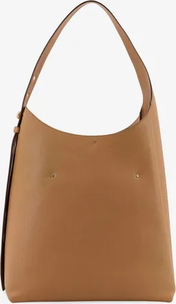 Tory Burch Womens Romy Hobo Leather Bag Beige Shoulder