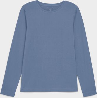 Contemporaine Womens Long-sleeve Supima cotton T-shirt