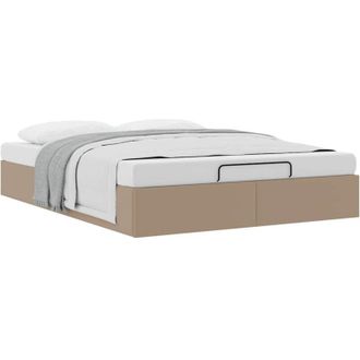 vidaXL Estructura Cama Otomana Sin Colch&oacute;n Cappucino 140x200 Cm Vidaxl