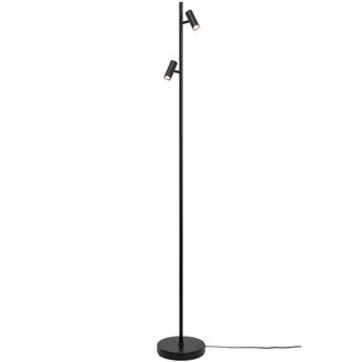 Nordlux Vintage Indoor Floor Lamp Black Metal Intergrated LED Adjustable Heads - Mains Powered, IP20