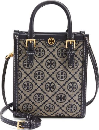 Tory Burch T Monogram Jacquard Mini Tote in Tory Navy at Nordstrom