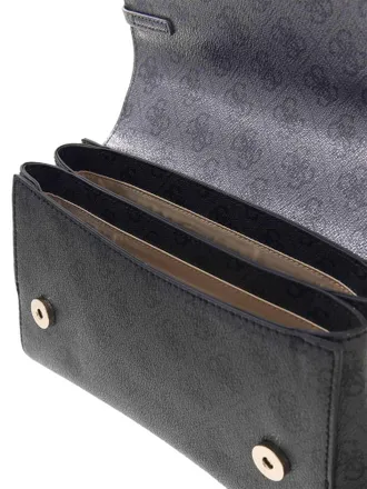 Guess Womens Crossbody Bag Coal Logo Polyurethane - Crossbody-Bags