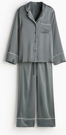 H&M Satinpyjama - Green