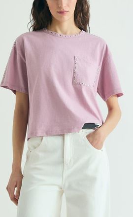 Scalpers Bolsilo Studs T-Shirt in Lilac at Nordstrom, Size Medium