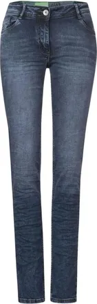 Cecil Toronto Slim-fit Jeans - Dames - Jeans - Blauw - Maat: W27 L32 Katoen
