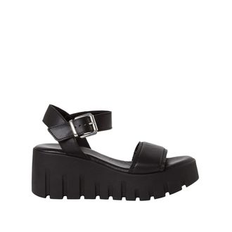 Tamaris Sandalen chunky met sleehak in leer