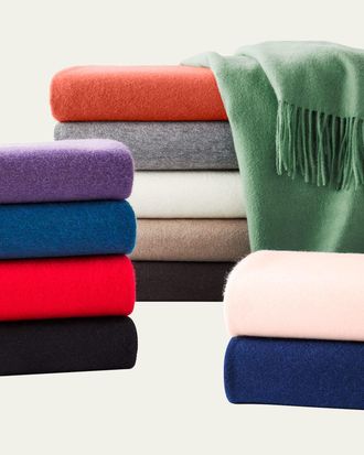 Sofiacashmere Fringed Cashmere Throw