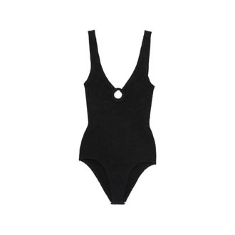 Hunza G One-piece, female, Black, Size: ONE SIZE Scoop Neck One-Piece