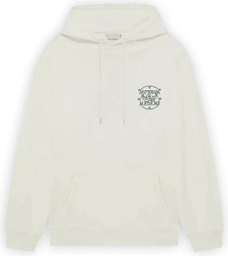 Dr&ocirc;le de Monsieur Slogan Tresses Hoodie - Heren - Hoodies - Wit - M - Katoen - Hoodies & sweatvesten