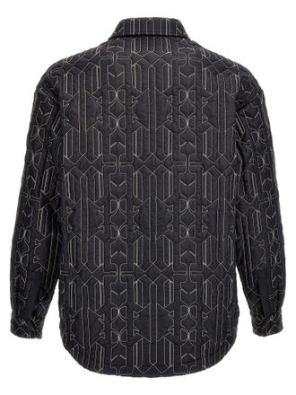 Palm Angels Quilted Nylon Monogram Jacket - Black
