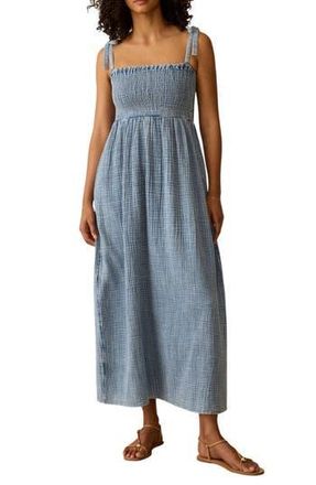 Faherty Dune Organic Cotton Gauze Ella Sundress in Light Indigo Wash at Nordstrom Rack, Size Xx-Small