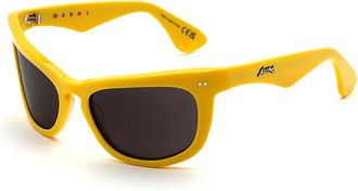 Marni Isamu Solid Yellow GEX Mens Sunglasses Yellow Size 60