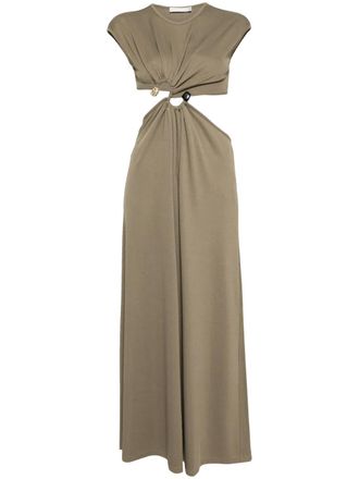 CHRISTOPHER ESBER S-buckle tank dress - women - Elastane/Polyester - 14 - Neutrals